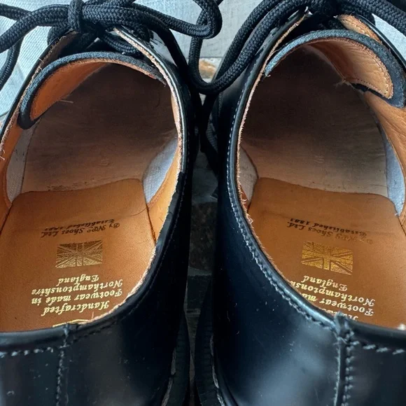 Solovair 3 Eye Gibson Black Hi-Shine Leather | UK 5 / US 6 | Made in England - Picture 7 of 15